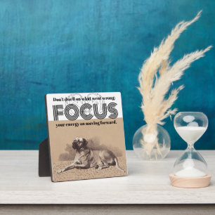 Focuscitaat over Grote Hond Afbeelding Inspiratie Fotoplaat