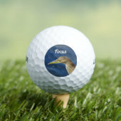 Focusconcentratie bruine vogel ernstige golfer golfballen (Insitu Shirt)