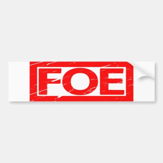 Foe Stamp Bumpersticker (Voorkant)