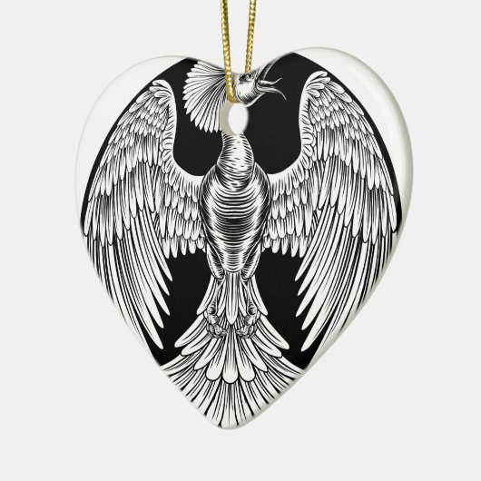 Foenix Fire Bird Design Keramisch Ornament (Links)