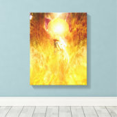 Foenix Fire Bird TRANSMUTATION Canvas Afdruk (Insitu (Houten vloer))