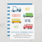 Foep Screech Woo: jarig Kind Party_Blue Kaart (Voorkant / Achterkant)