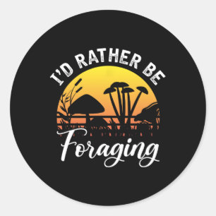 Foerageren Paddenstoelenjacht Bos Outdoor Activite Ronde Sticker
