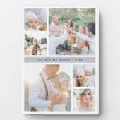 Fog Gray Stripe Photo Collage Fotoplaat (voorkant)