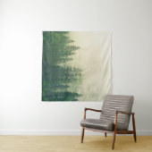 Fog in een sprusbos wandkleed (In Situ (horizontaal))