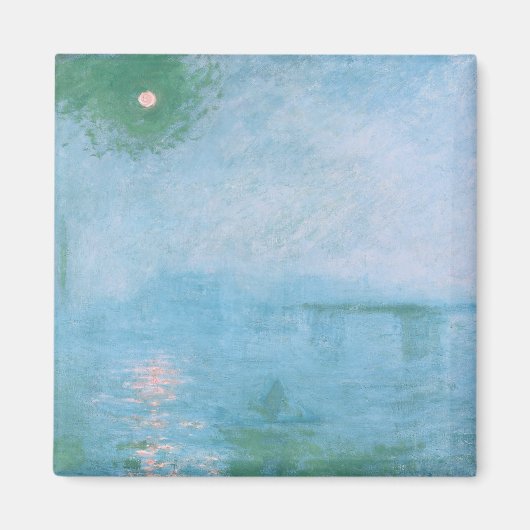 Fog on the Thames (van Claude Monet) Magneet (Voorkant)