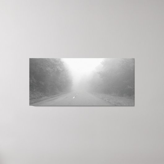 Fog op de Foothills parkway, Tennessee Canvas Afdruk (Voorkant)