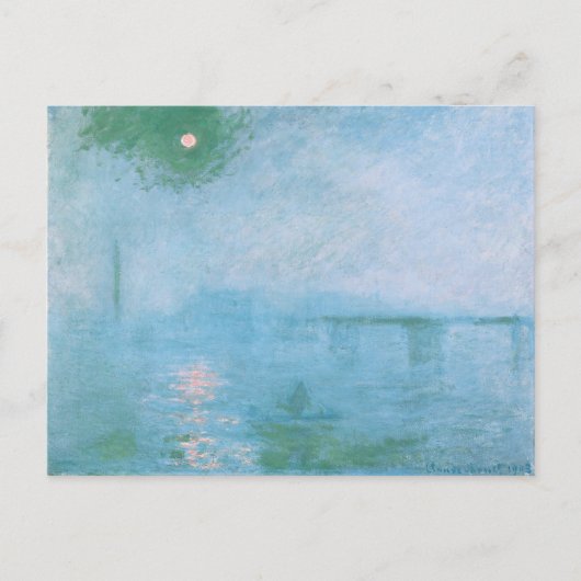 Fog op het Briefkaart Thames (van Claude Monet) (Voorkant)