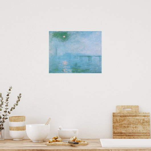 Fog op het Poster Thames (van Claude Monet) (Keuken)