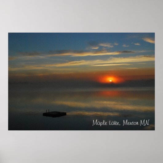 Fog op het Poster van het Maple Lake (Voorkant)