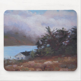 Fog over het koffiehuis Crystal Springs Muismat