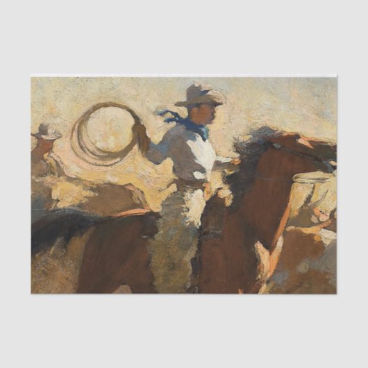 “Fogging the Drags” van Maynard Dixon Tissuepapier (Voorkant)