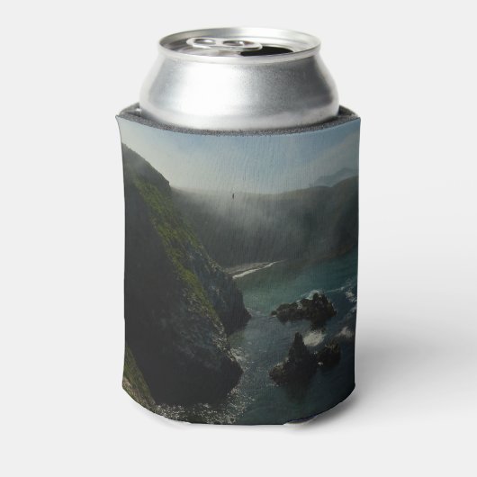 Foggy Anacapa Island op de Kanaaleilanden Blikjeskoeler (Blikje Achterkant)