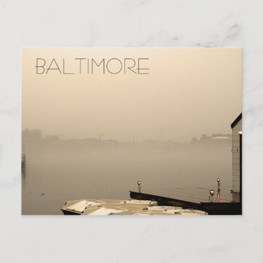 Foggy Baltimore Briefkaart (Voorkant)