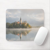 Foggy Bled Lake sunrise mousepad Muismat (Met muis)