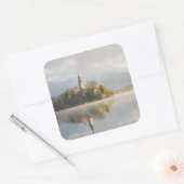 Foggy Bled Lake sunrise sticker (Envelop)