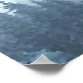 Foggy Blue Pines 28 Table Wedding Seating Chart Poster (Hoek)