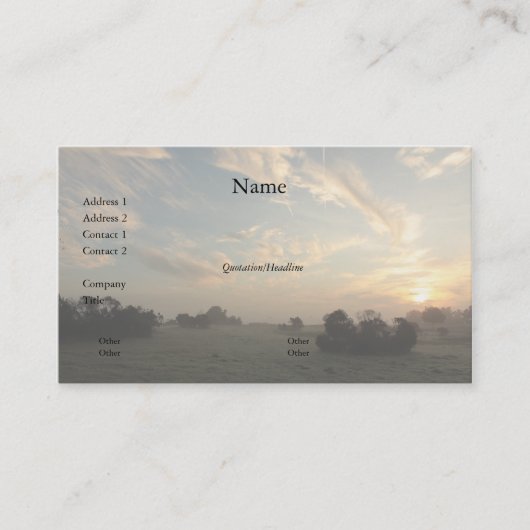 Foggy Day 8 Visitekaartje (Voorkant)