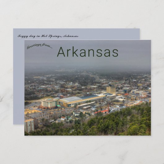 Foggy Day bij Hot Springs in Arkansas Briefkaart (Voorkant / Achterkant)