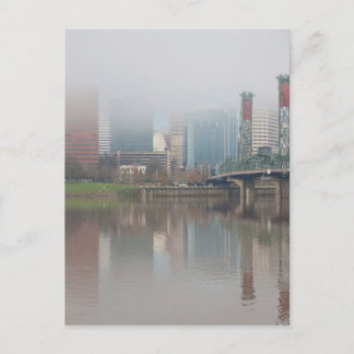 Foggy Day langs Portland of Waterfront Panorama Briefkaart