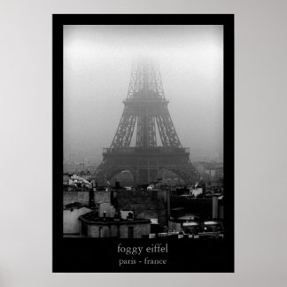 foggy eiffel poster