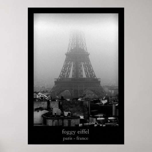 foggy eiffel poster (Voorkant)