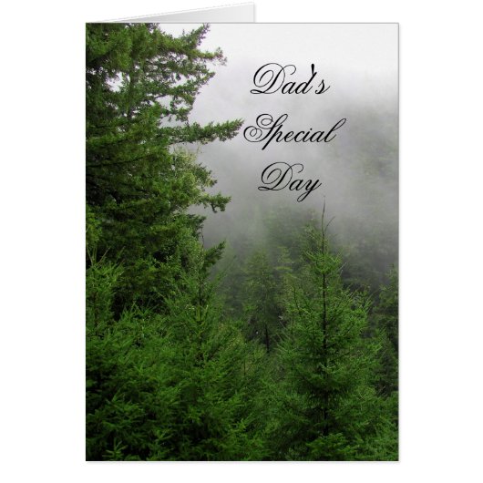 Foggy Forest Customizable (Dad's Special Day) Card (Devant)