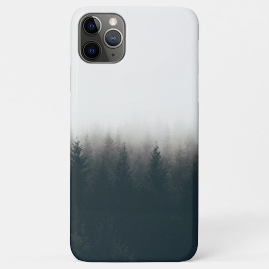 Foggy Forest Pine Mountain Aesthetische Kunst Case-Mate iPhone Case (Achterkant)