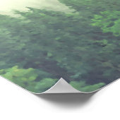 Foggy Green Pine Forest Alfabetical Seating Chart Poster (Hoek)