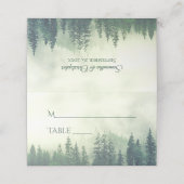 Foggy Green Pine Trees Rustic Wedding Write-In (Buitenkant ongevouwen)