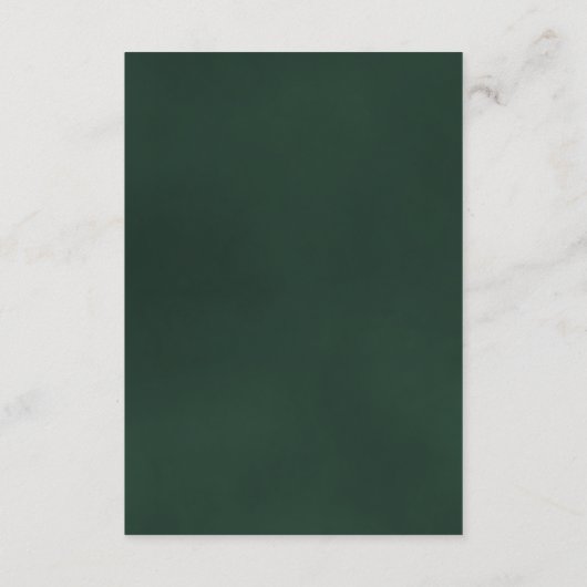 Foggy Green Pine Trees Wedding Details QR Code Informatiekaartje (Achterkant)