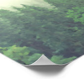 Foggy Green Pines 5 Table Wedding Seding Chart Poster (Hoek)