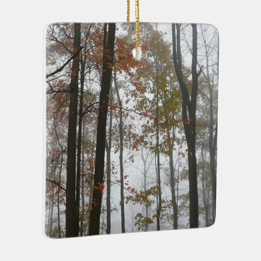 Foggy Herfst in Pennsylvania Autumn Natuur Keramisch Ornament (Rechts)