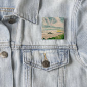 Foggy Hilltop Pin Vierkante Button 5,1 Cm (In situ)