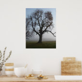Foggy Morning Tree Poster (Keuken)