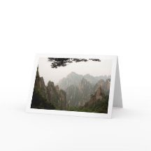 Foggy Mountain Scenery Folded Blank Wenskaart