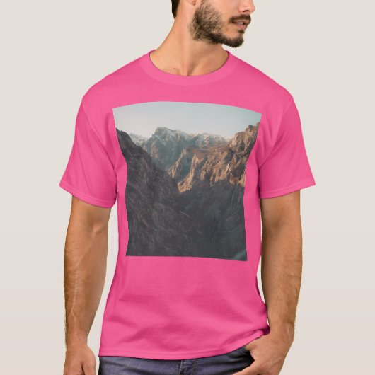 Foggy Mountains Uitzicht Pattern Active T-shirt (Voorkant)