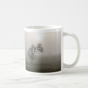 Foggy Starburst Tree Landscape Coffee Mok