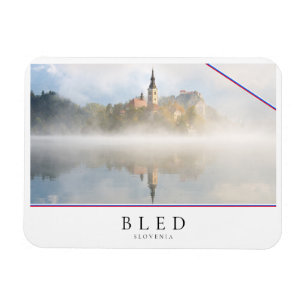 Foggy sunrise bij Lake Bled Magneet