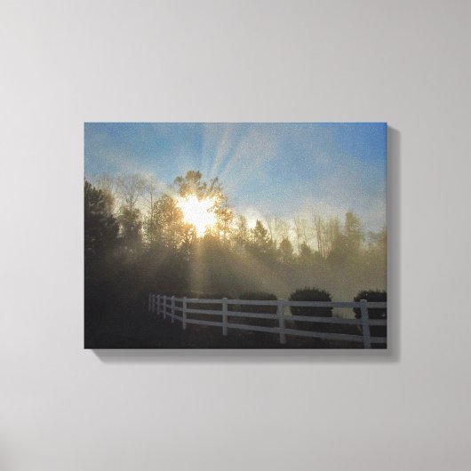 Foggy Sunrise Canvas Afdruk (Voorkant)