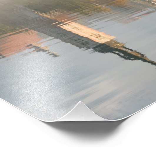 Foggy sunrise Lake Bled impression verticale (Coin)