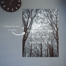 Foggy Winter Forest Poster