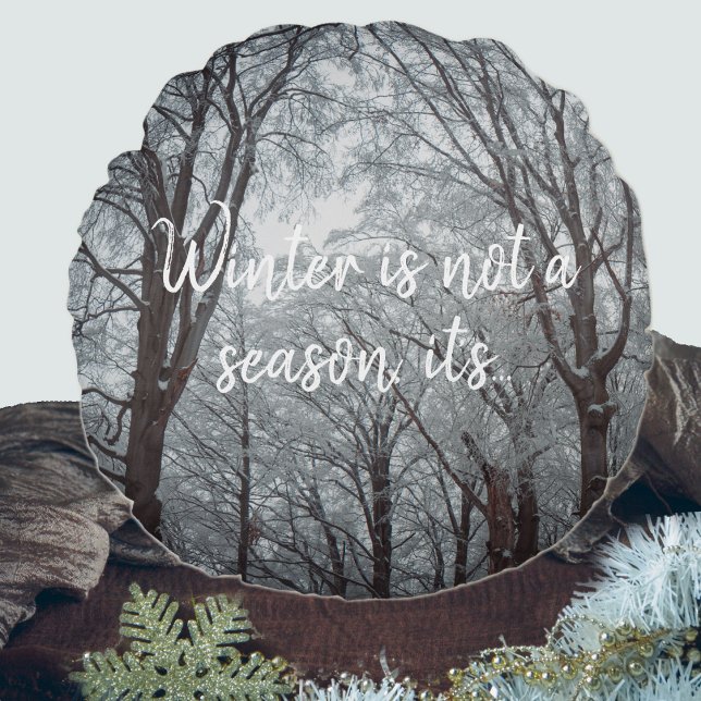 Foggy Winter Forest Rond Kussen (Creator heeft geüpload)