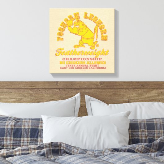 Foghorn Leghorn Featherweight Championship Canvas Afdruk (Insitu (Slaapkamer))