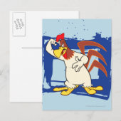 Foghorn wijst naar hoofd briefkaart (Voorkant / Achterkant)
