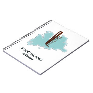 Fogo eiland Canada kaart poster Notitieboek
