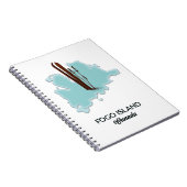 Fogo Island Canada map poster Notitieboek (Rechterzijde)