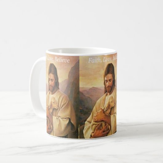 Foi, Amour, Beléive, Jésus Mug (Devant gauche)