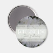 Foi Azalée Blanche, Espoir, Aimer Magnet (Recto/Verso)