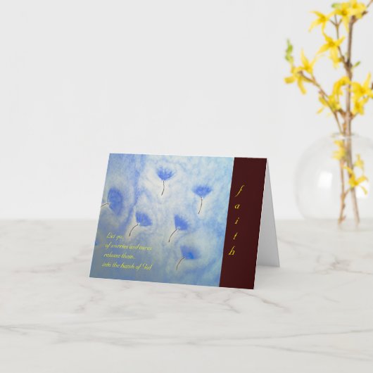 Foi… Carte de note d'écriture sainte (Fleur jaune)